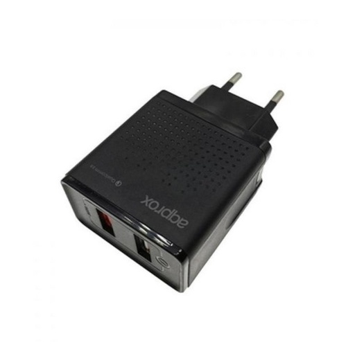 [APPUSBWALLQC] APPUSBWALLQC cargador de dispositivo móvil Negro Interior