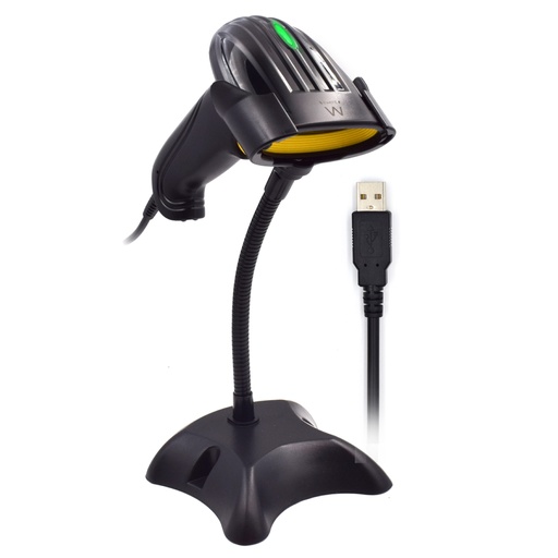 [EW3410] EW3410 lector de código de barras Lector de códigos de barras portátil 1D/2D LED Negro
