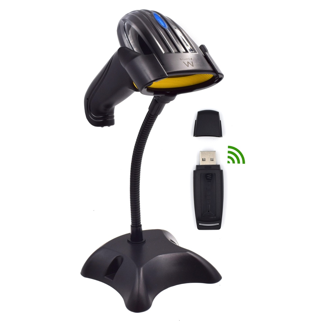 EW3430 lector de código de barras Lector de códigos de barras portátil 1D LED Negro
