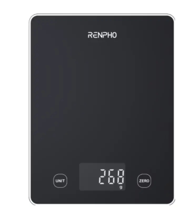 Calibra 1L Negro Encimera Rectángulo Báscula electrónica de cocina