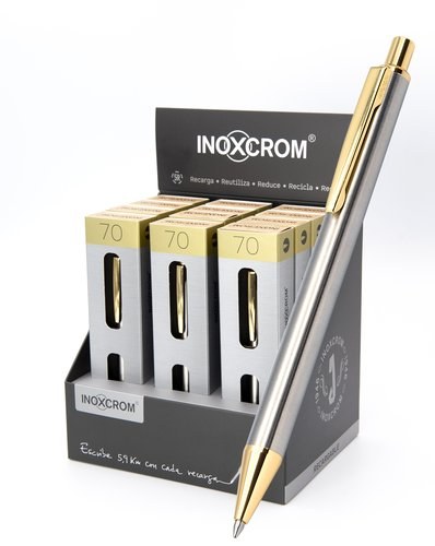 BOLIGRAFO INOXCROM INOX-70 GOLD E/12
