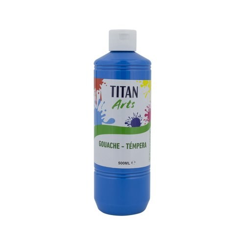 TEMPERA TITAN AC ESC.500ml CIAN