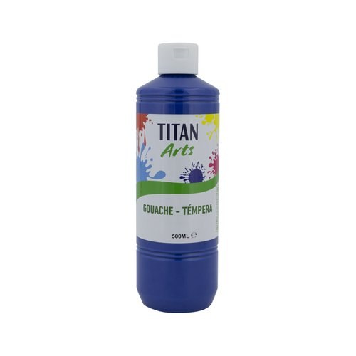 TEMPERA TITAN AC ESC.500ml AZUL OSC.