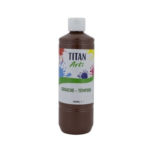 TEMPERA TITAN AC ESC.500ml MARRON OSC.