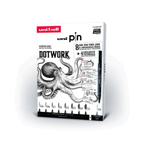 ROTUL.UNI PIN CALIBRADO SET DOT WORK B/8