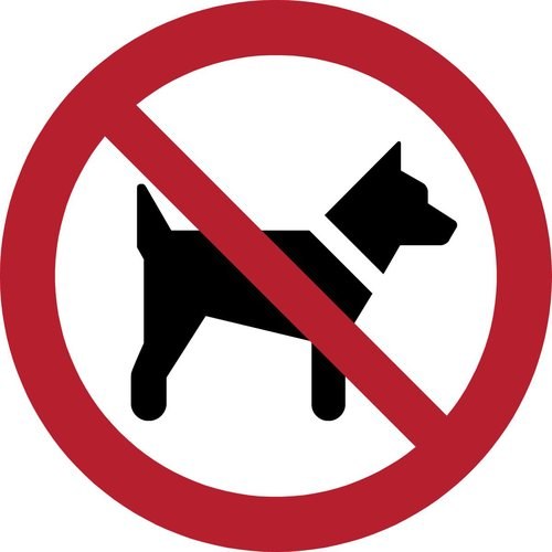 [7540062] PICTOGRAMA  PROHIBIDO PERROS  B/1