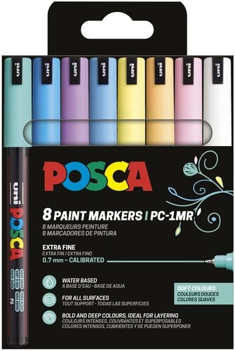 ROTUL.UNI-POSCA PC-1MR SUAVES E/8