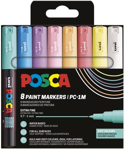 ROTUL.UNI-POSCA PC-1M COL. SUAVES E/4
