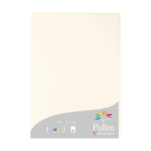 PAPEL CLAIREFONTAINE POLLEN A4 25h BLANC
