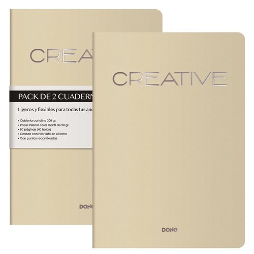 [11055] CUADERNO DOHE CREATIVE A4 BEIGE