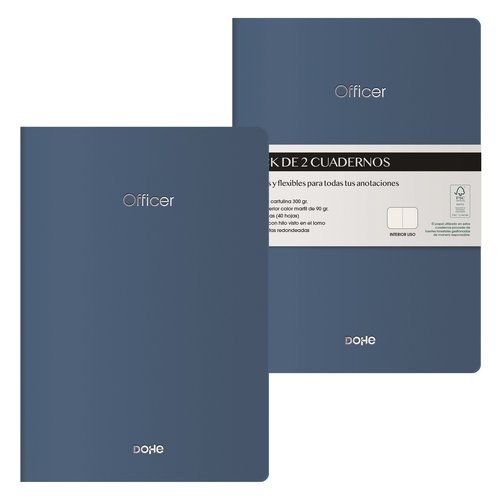 CUADERNO DOHE OFFICER A5 AZUL