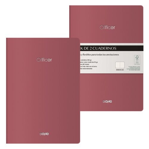 CUADERNO DOHE OFFICER A5 BURDEOS