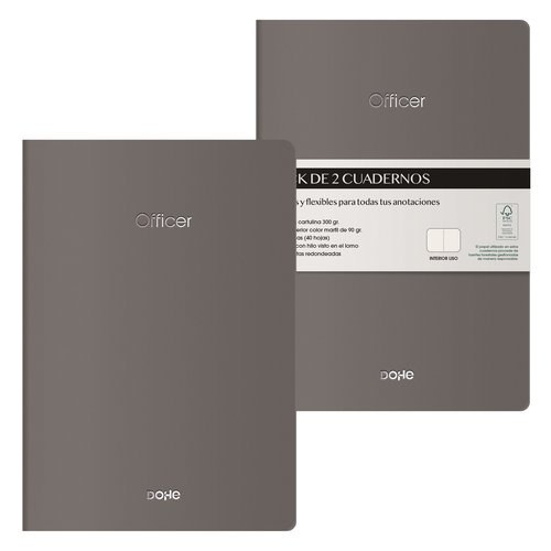 [11046] CUADERNO DOHE OFFICER A5 GRIS