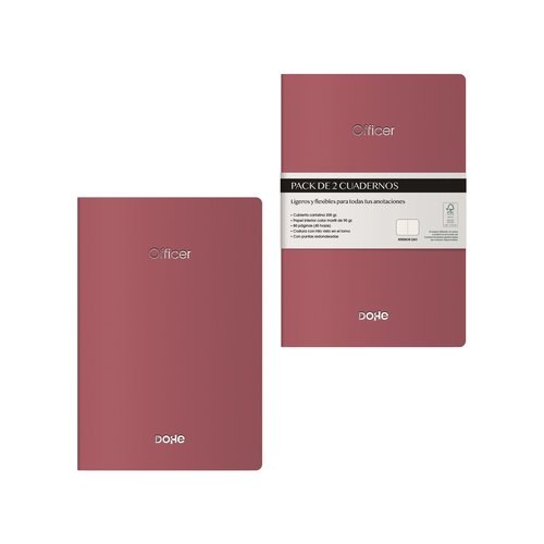 CUADERNO DOHE OFFICER A6 BURDEOS