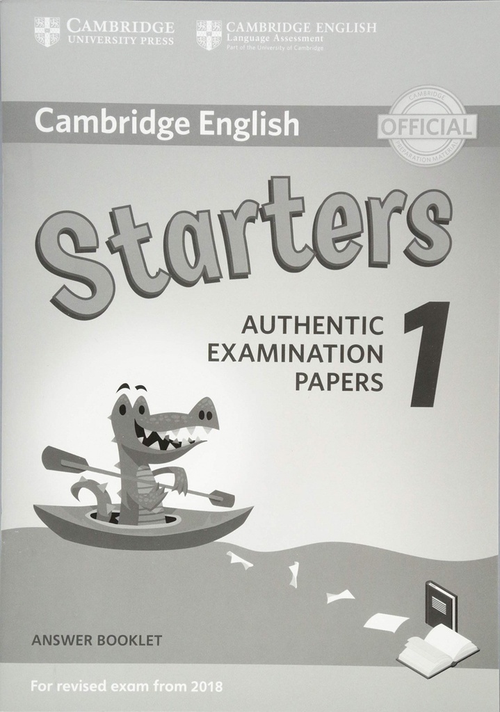 STARTERS 1 ANSWER KEY CAMBRIDGE YOUNG LEARNERS ENGLISH TESTS