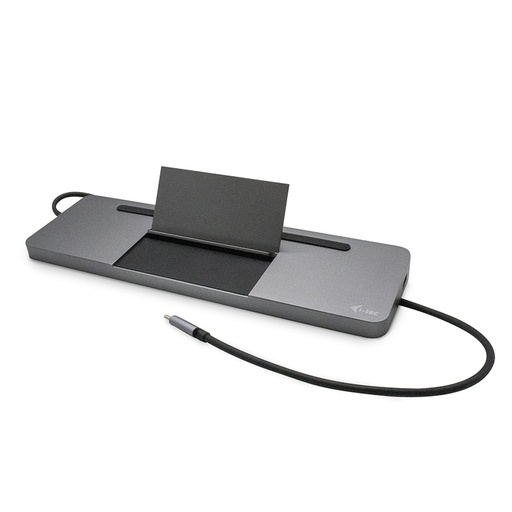 [C31FLATDOCKPDPRO] Metal USB-C Ergonomic 4K 3x Display Docking Station + Power Delivery 85 W