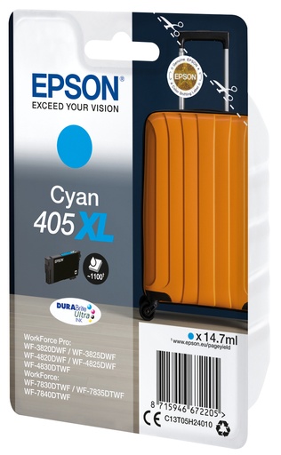 [C13T05H24010] Singlepack Cyan 405XL DURABrite Ultra Ink