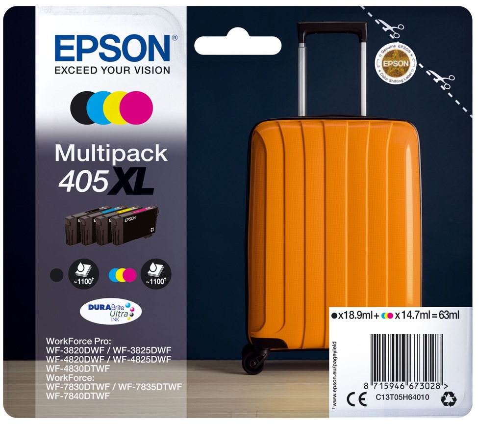 Multipack 4-colours 405XL DURABrite Ultra Ink