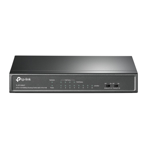 [TL-SF1008LP] TL-SF1008LP switch No administrado Fast Ethernet (10/100) Energía sobre Ethernet (PoE) Negro
