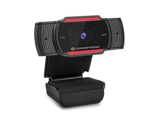 [AMDIS04R] AMDIS 1080P FHD cámara web 1920 x 1080 Pixeles USB 2.0 Negro, Rojo