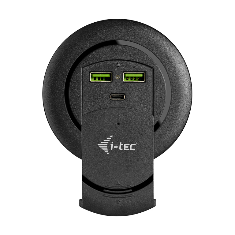 Built-in Desktop Fast Charger, USB-C PD 3.0 + 3x USB 3.0 QC3.0, 96 W
