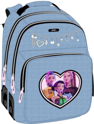 MOCHILA DOBLE ADAPT.CARRO K-POP Demon Hunters - HUNTRIX 32x42x15cm