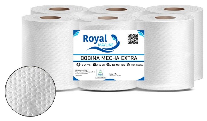 PACK/6 BOBINA MECHA LAMINADA 98M 600G ROYAL MALINE