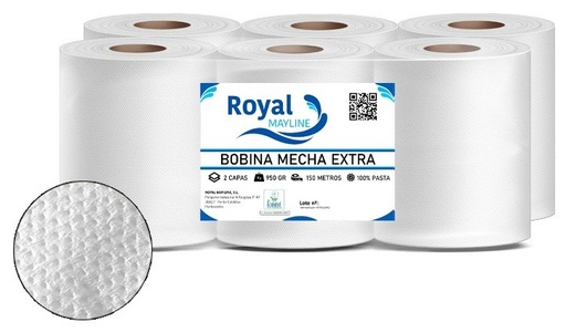 PACK/6 BOBINA MECHA LAMINADA 98M 600G ROYAL MALINE