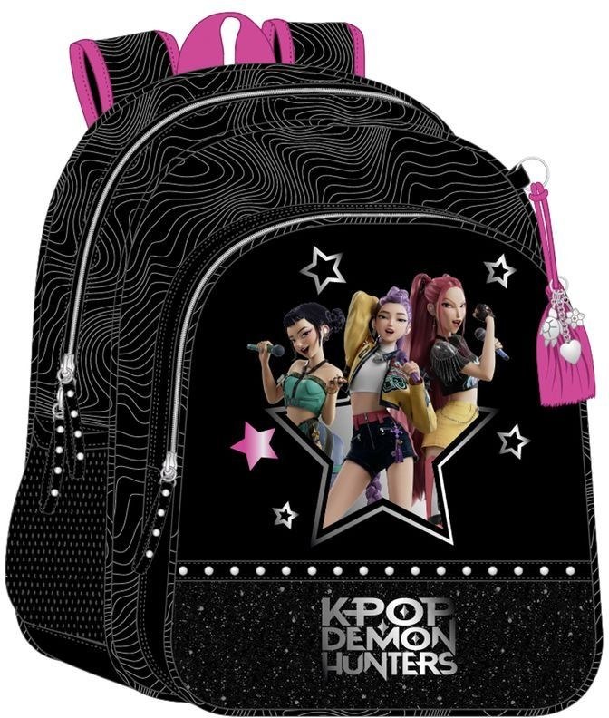 MOCHILA JUNIOR ADAPT.CARRO K-POP Demon Hunters - ENERGY 32x38x12cm
