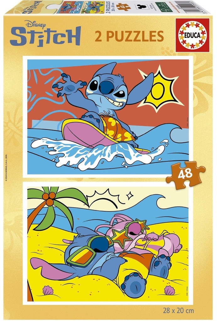 PUZZLE 2X48 PIEZAS STITCH