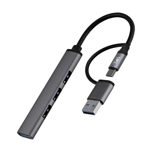 [HUBSLIM4] HUBSLIM4 hub de interfaz USB 2.0 5000 Mbit/s Gris