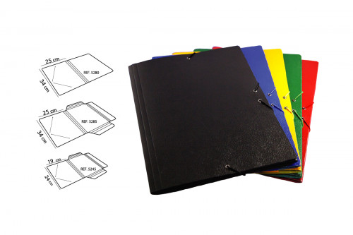 [5285AM] CARPETA CARTON COMPACTO GOFRADO Nº 8.FOLIO GOMA SOLAPA AMARILLO MARIOLA 5285AM