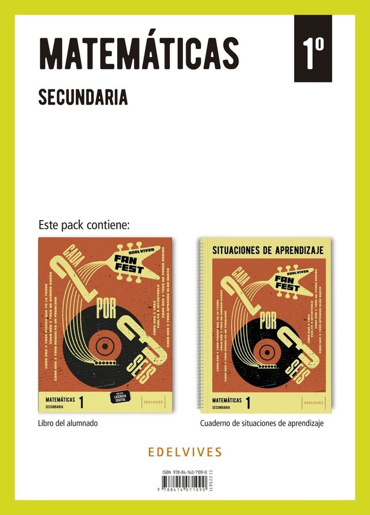 Proyecto: FanFest - Matemáticas 1 Secundaria. Libro del alumnado + Cuaderno