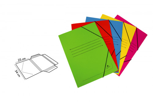 [1525FU] CARPETA CARTON SIMIL PRESPAN 500 GR./M2. FOLIO GOMA SOLAPA FUCSIA MARIOLA 1525FU