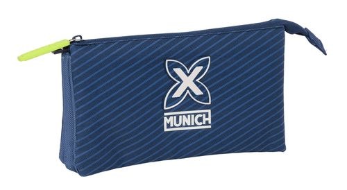 PORTATODO TRIPLE MUNICH BLUE INDIGO 22x12x3cm