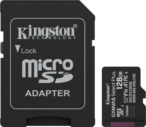 TARJETA DE MEMORIA KINGSTON CANVAS SELECT PLUS 128GB MICRO