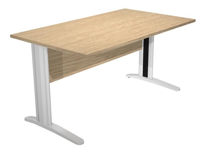 ARTEXPORT MESA ESCRITORIO PRESTO 140 CON PATAS DE METAL TABLERO 22MM ROBLE