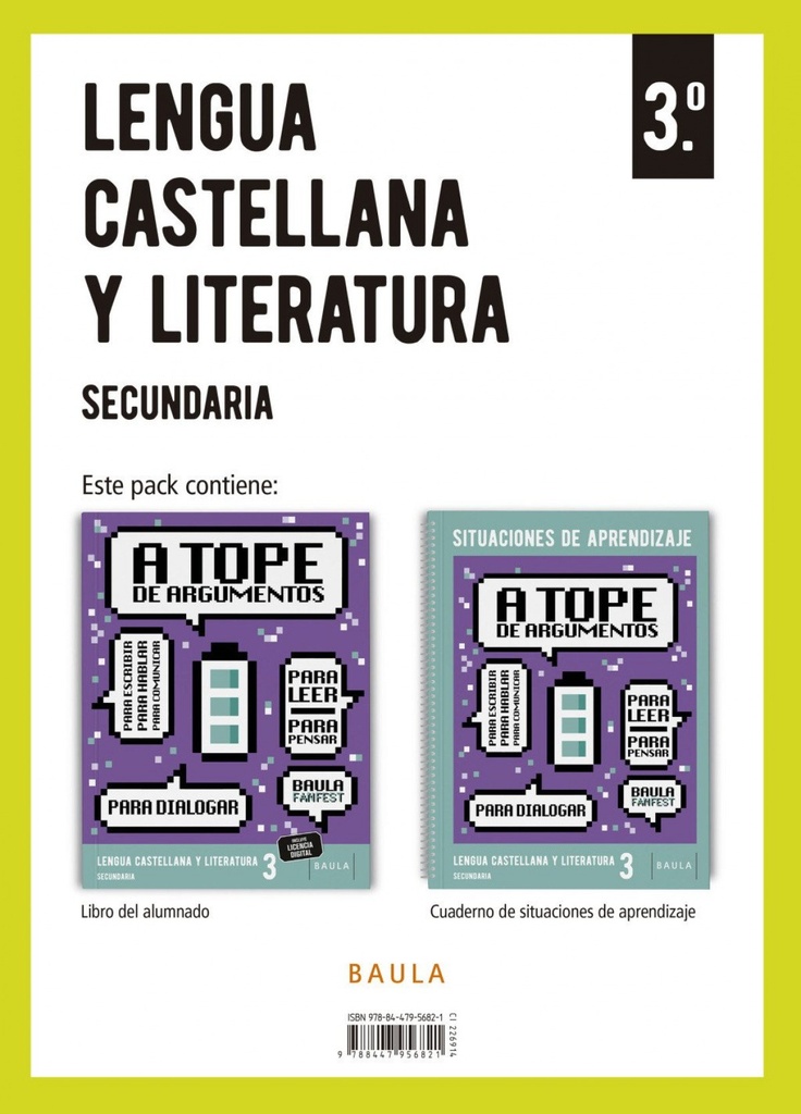 LENGUA CASTELLANA 3ºESO 26 + CUADERNO FANFEST