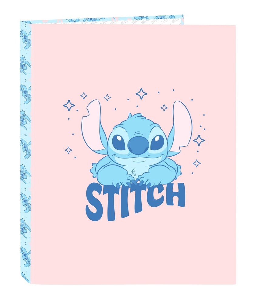 CARPETA FOLIO 4 ANILLAS MIXTAS STITCH OHANA 26,5x33x4cm