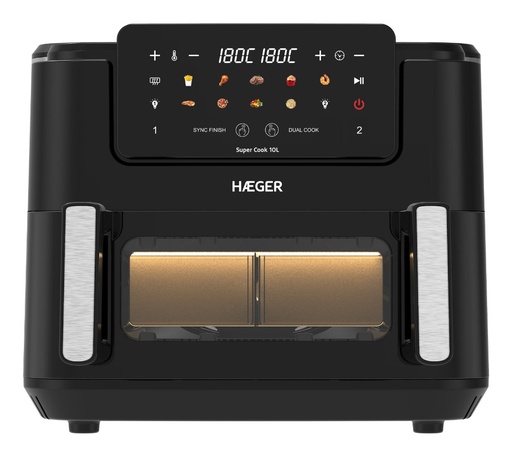 [AF-D10.010B] AF-D10.010B freidora Doble 10 L Independiente 2600 W Freidora de aire caliente Negro