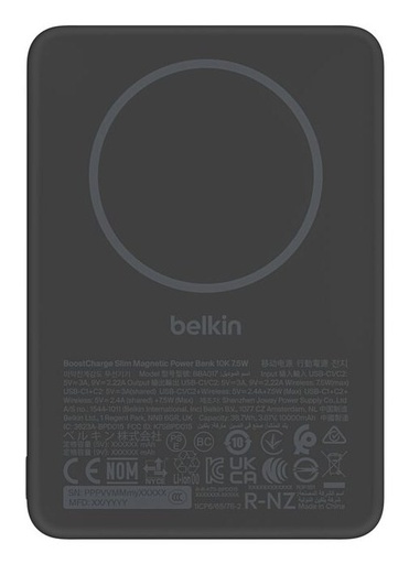 [BPD017HQBK] BPD017HQBK batería externa 5000 mAh Cargador inalámbrico Negro