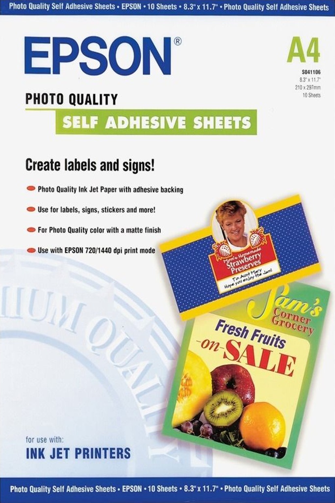 Self-Adhesive Photo Paper - A4 - 10 hojas
