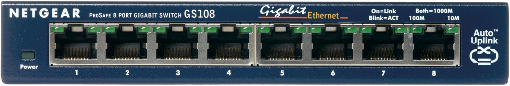 GS108GE switch No administrado Gigabit Ethernet (10/100/1000) Azul