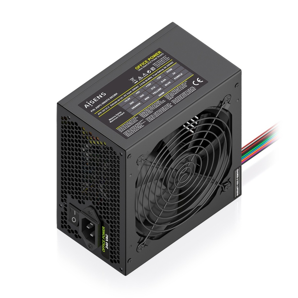 Fuente Alimentacion ATX 500W OEM, Negra