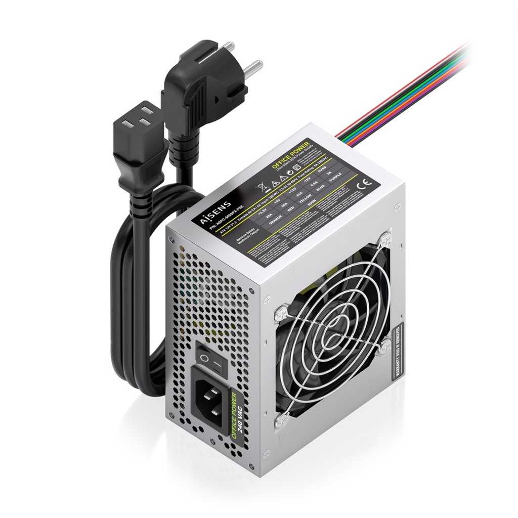 Fuente Alimentacion SFX 500W con Cable de Alimentacion OEM, Plata
