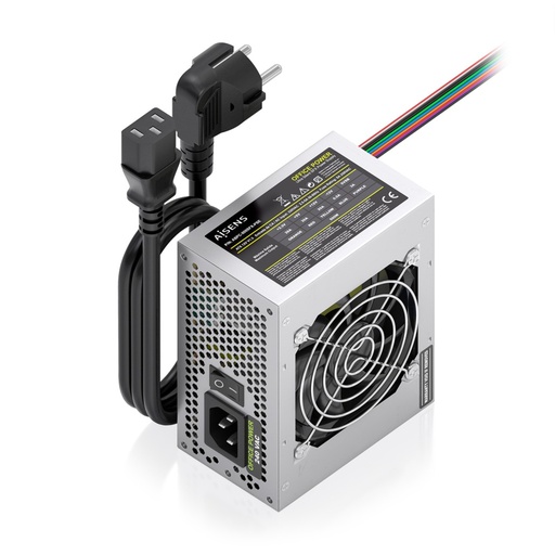 [ASPC-500SFX-PSE] Fuente Alimentacion SFX 500W con Cable de Alimentacion OEM, Plata