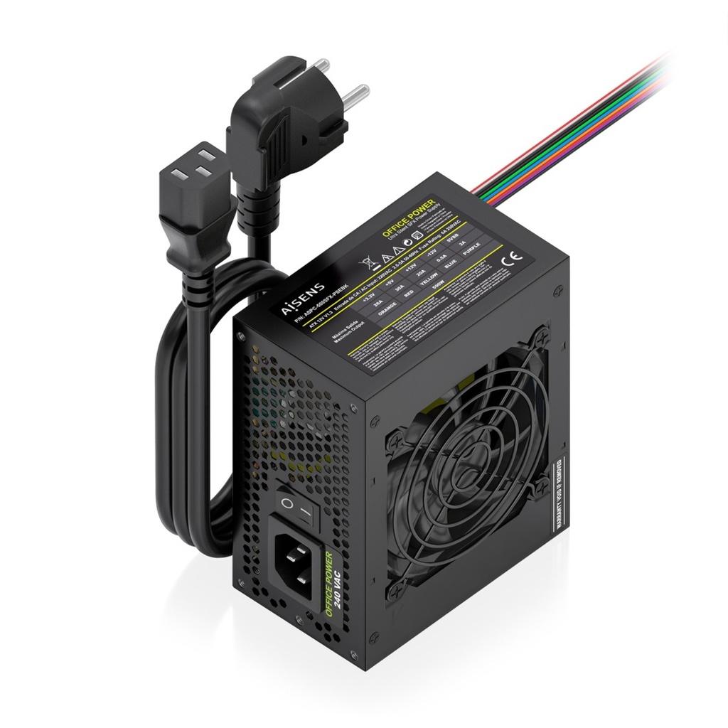 Fuente Alimentacion SFX 500W con Cable de Alimentacion OEM, Negra