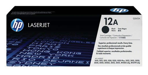 [Q2612A] Cartucho de tóner original LaserJet 12A negro