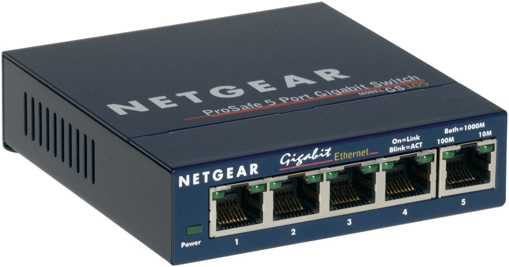 GS105 No administrado Gigabit Ethernet (10/100/1000) Azul