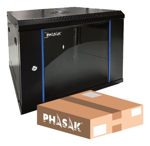 [PHO 2207D] PHO 2207D armario rack 7U Bastidor de pared Negro